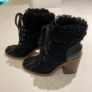 Ugg suede boots - size 6 - 3 1/4 inch heel